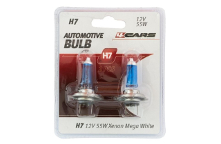 4CARS 12V H7 55W Xenon Mega White 2ks (double blister)